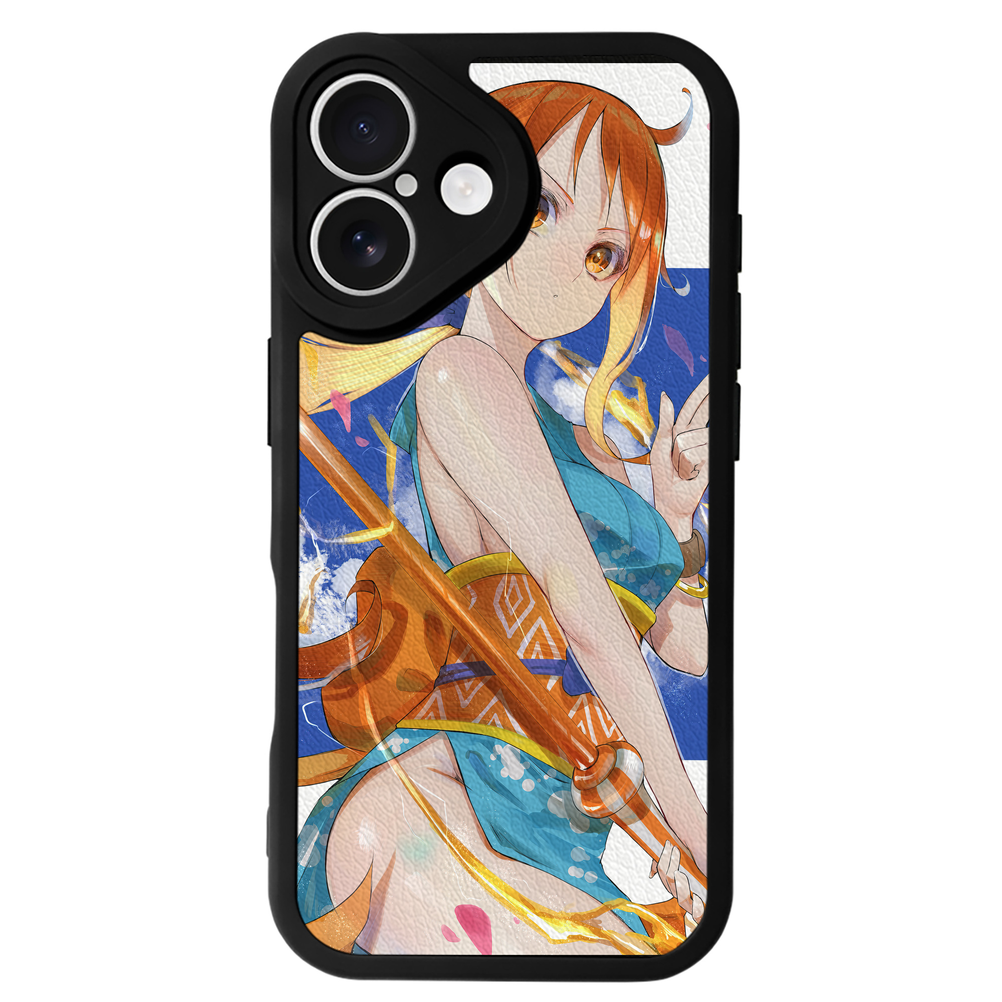 （画像用） ワンピース ONE PIECE 【iPhone 16シリーズ対応】シリコンスマホケース（レザー調） 材質：シリコン